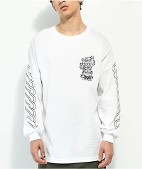 5Boro Dragon White Long Sleeve T-Shirt