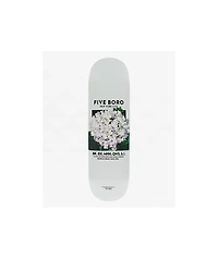 5Boro White Flower 8.5" Skateboard Deck