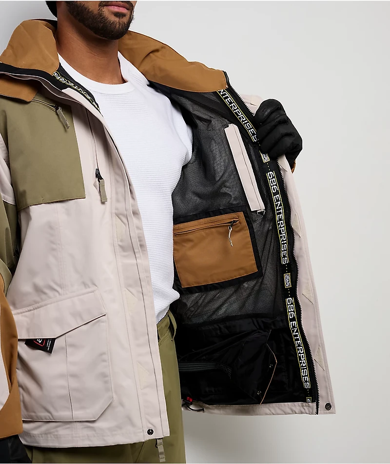 686 2001 Transfer Limestone 10K Snowboard Jacket