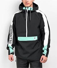 686 Black & Green 10K Waterproof Anorak Snowboard Jacket