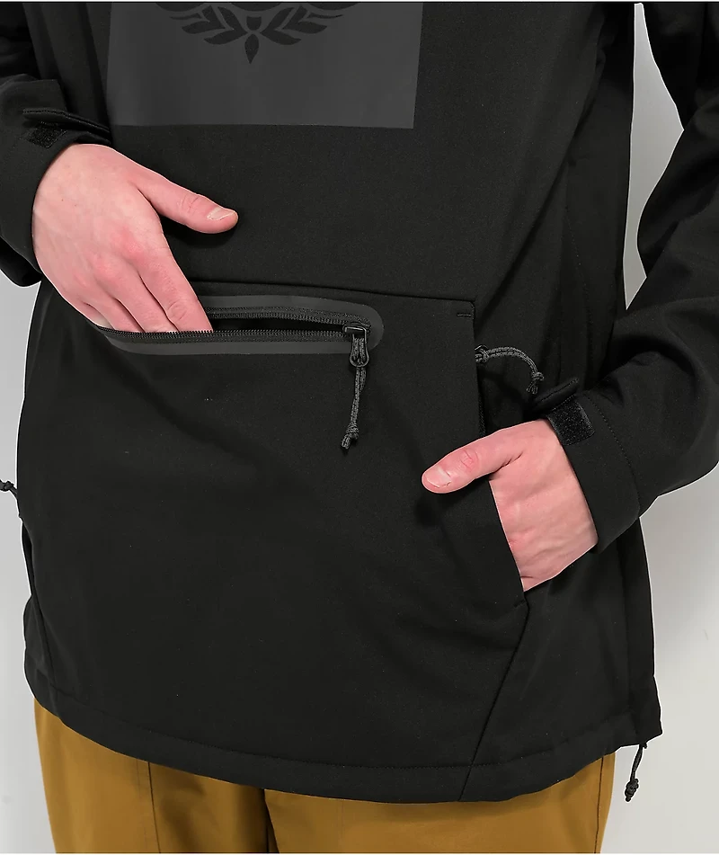 686 Black Waterproof Light Anorak Jacket