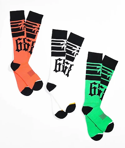686 Compton 3 Pack Snowboard Socks