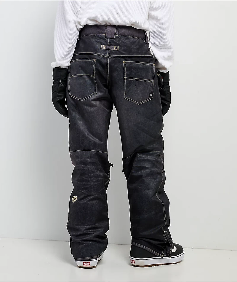686 Deconstructed Denim Black 10K Snowboard Pants