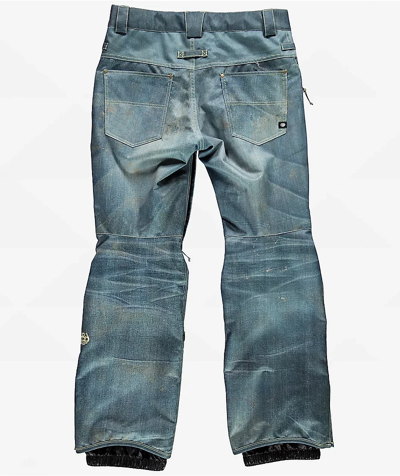 686 Deconstructed Denim Indigo 10K Snowboard Pants