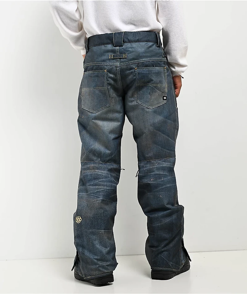 686 Deconstructed Denim Indigo 10K Snowboard Pants