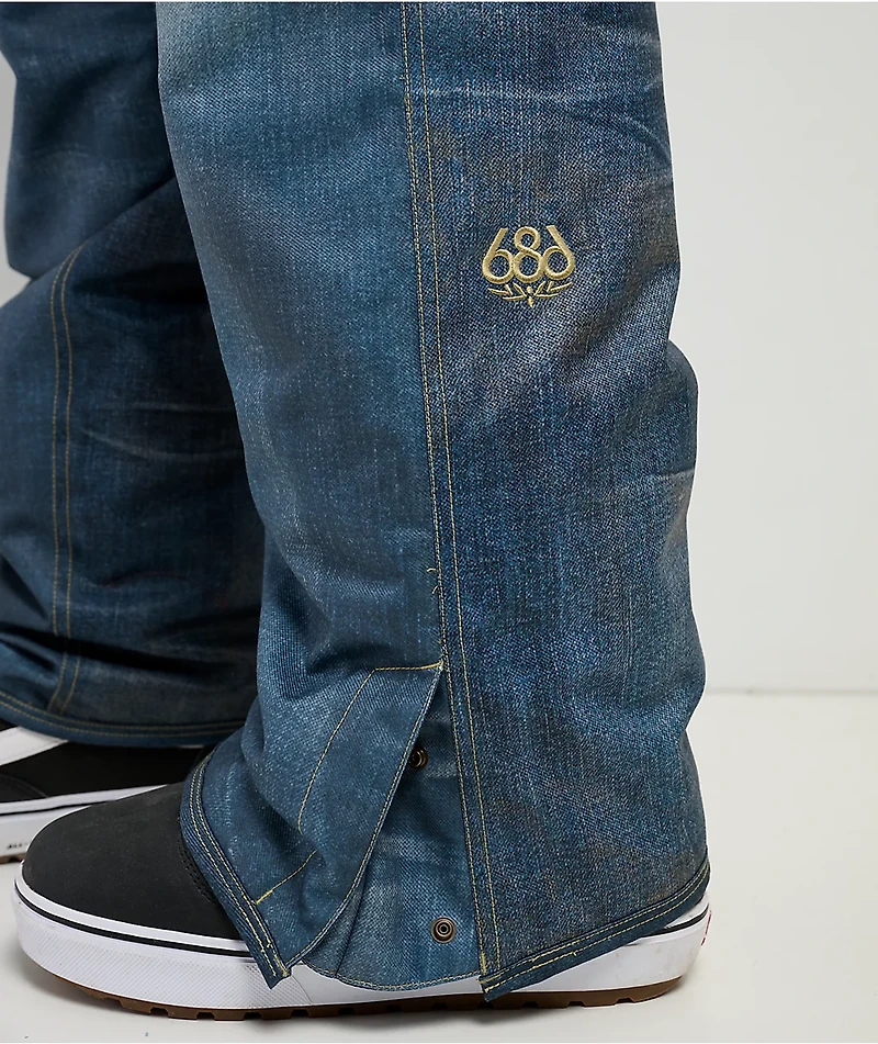 686 Deconstructed Denim Indigo 10K Snowboard Pants