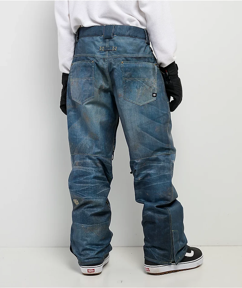 686 Deconstructed Denim Indigo 10K Snowboard Pants