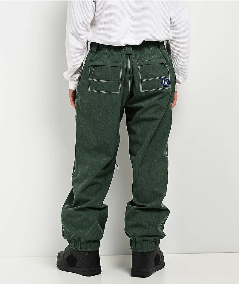 686 Dojo Forest Green 20K Denim Snowboard Pants