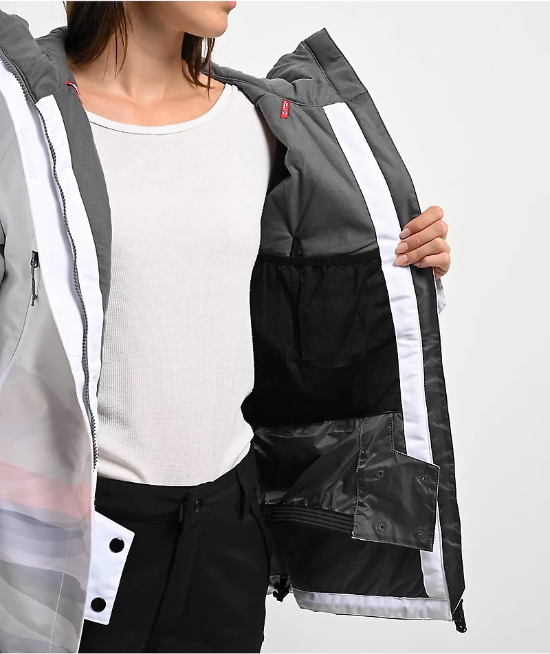 686 Fantasia White Sierra Sunset 10K Snowboard Jacket