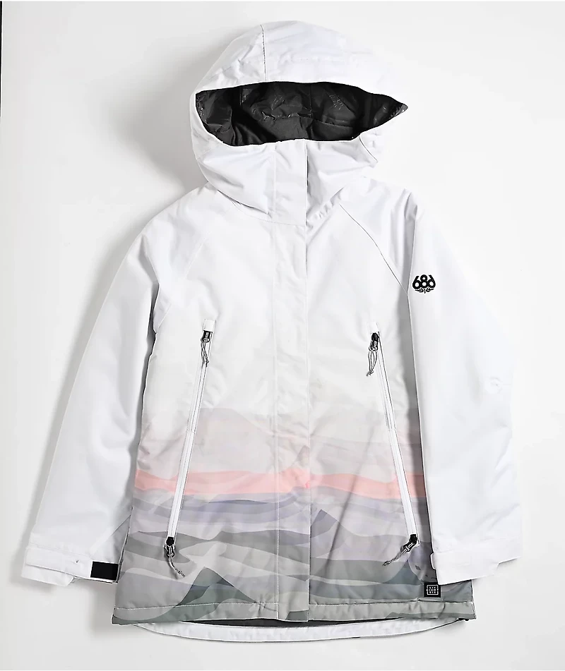 686 Fantasia White Sierra Sunset 10K Snowboard Jacket
