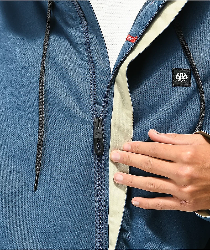 686 Foundation Navy & Beige 10k Snowboard Jacket