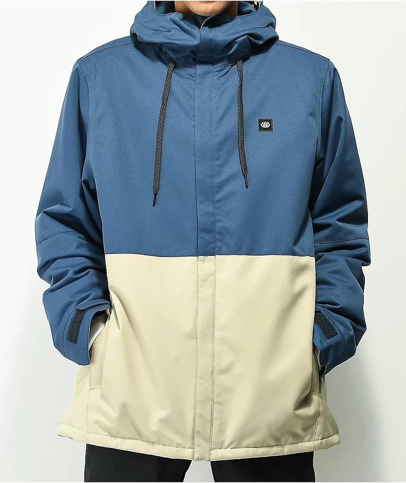 686 Foundation Navy & Beige 10k Snowboard Jacket