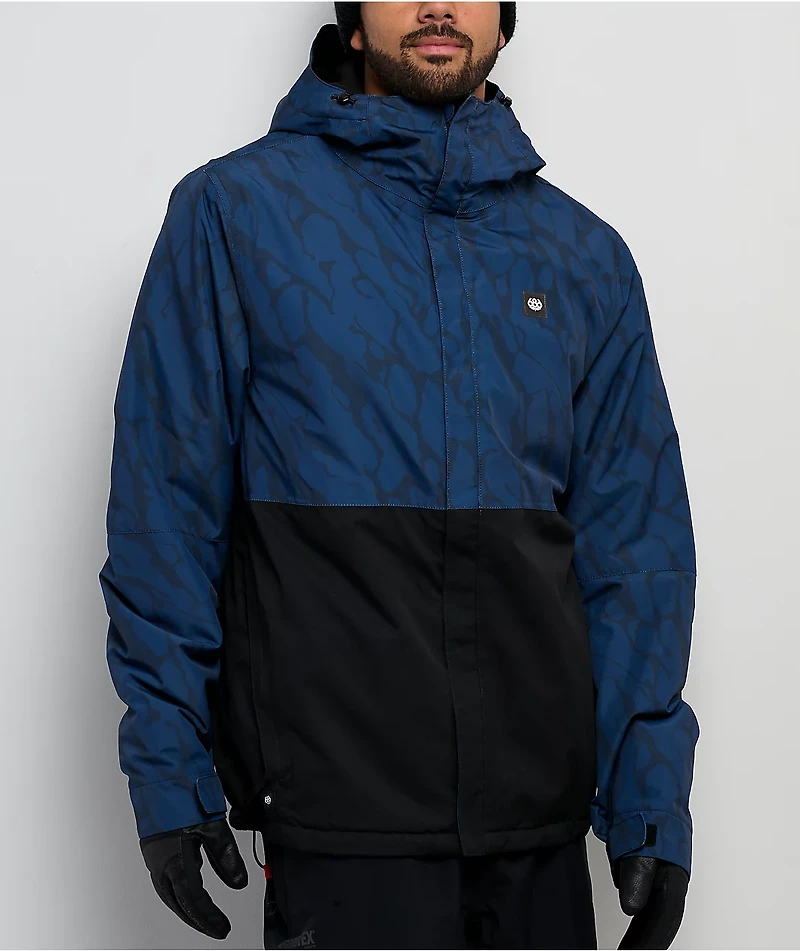 686 Foundation Navy Colorblock 10K Insulated Snowboard Jacket