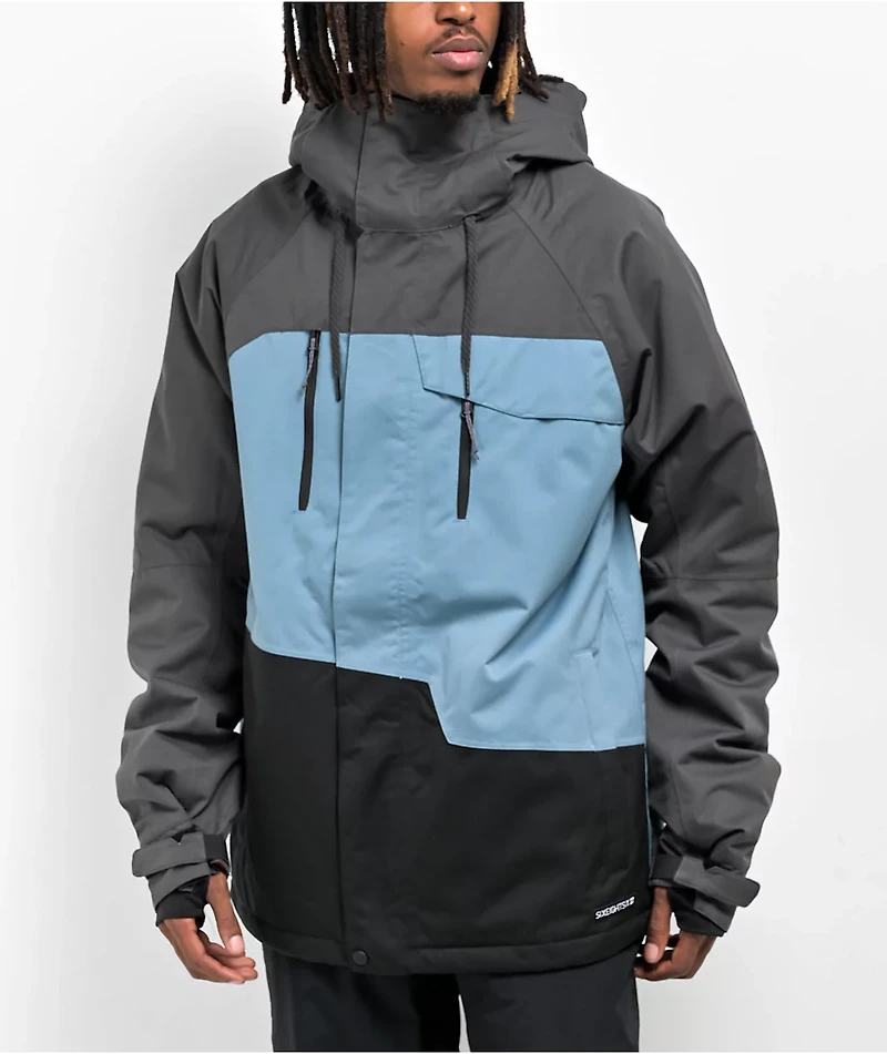 686 Geo Charcoal & Blue 10k Snowboard Jacket