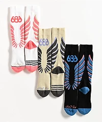 686 Liberta 3 Pack Snow Socks