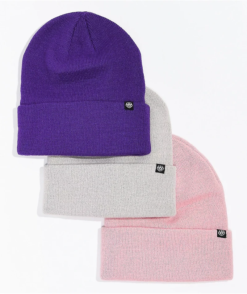 686 Men's Standard Pastel 3 Pack Beanies