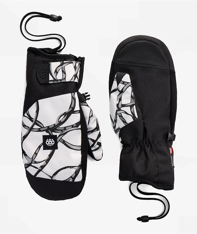 686 Primer Wire White Snowboard Mittens