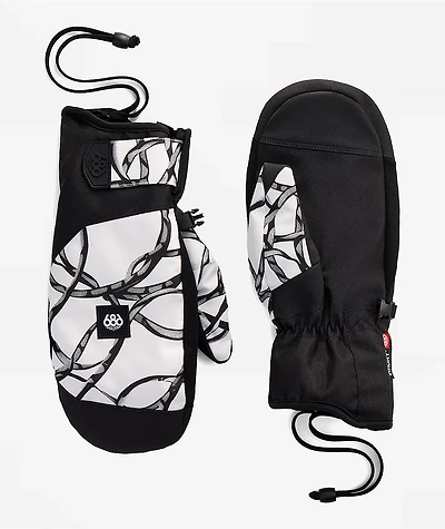 686 Primer Wire White Snowboard Mittens