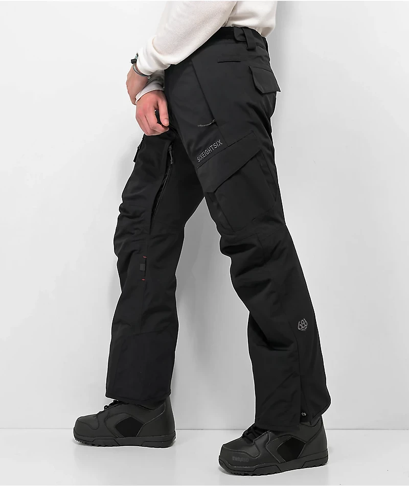686 Smarty 3in1 Black Cargo 10K Snowboard Pants 2023
