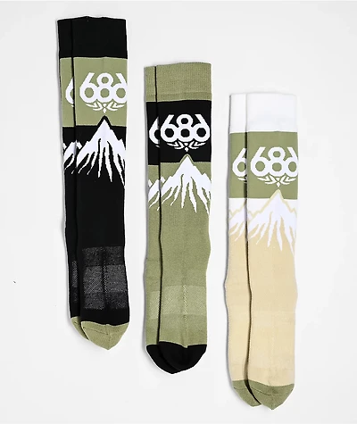 686 Snow Caps 3 Pack Snow Socks