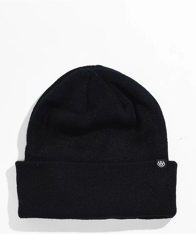 686 Standard Roll Up Black Beanie
