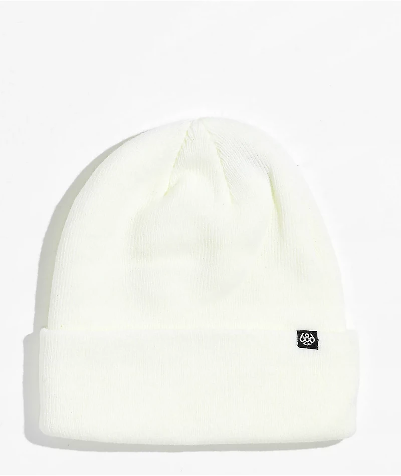 686 Standard Roll Up White Beanie