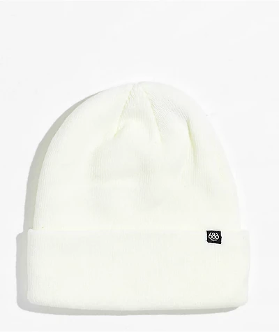686 Standard Roll Up White Beanie