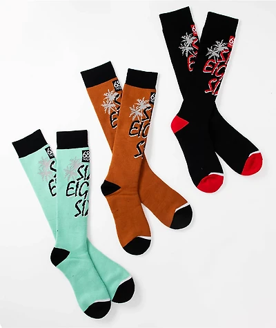 686 Vibes 3 Pack Snow Socks