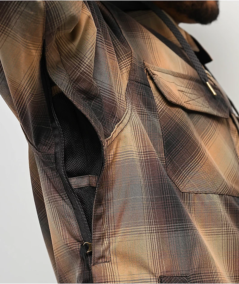686 Woodland Brown Plaid 10K Insulated Snowboard Jacket