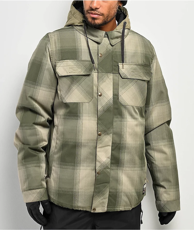 686 Woodland Sage Plaid 10K Insulated Snowboard Jacket