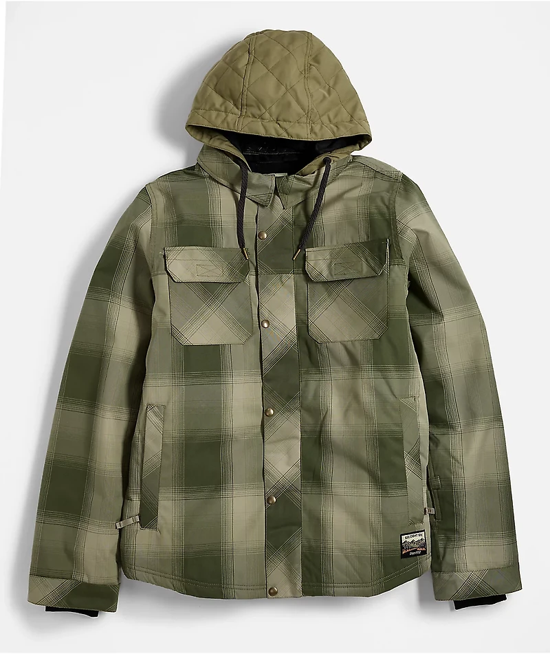 686 Woodland Sage Plaid 10K Insulated Snowboard Jacket