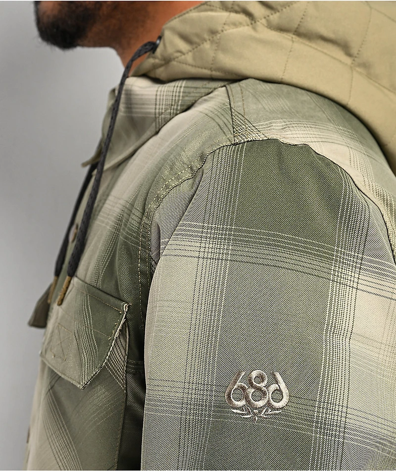 686 Woodland Sage Plaid 10K Insulated Snowboard Jacket