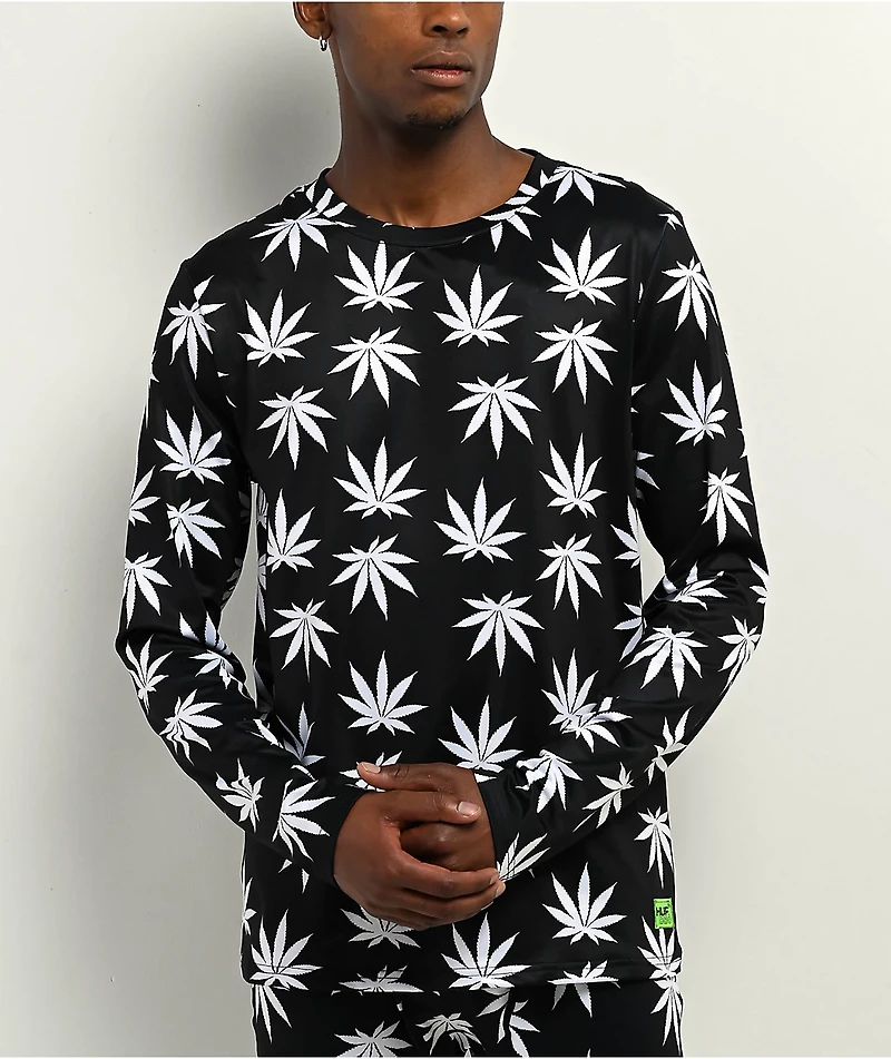 686 X HUF Plantlife Black Long Sleeve T-Shirt