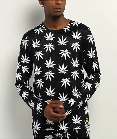 686 X HUF Plantlife Black Long Sleeve T-Shirt