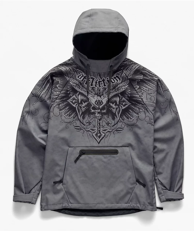 686 x Affliction Grey 10K Snowboard Hoodie