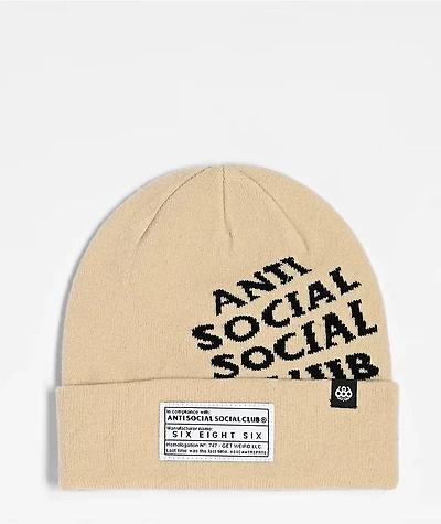 686 x Anti Social Social Club Natural Beanie