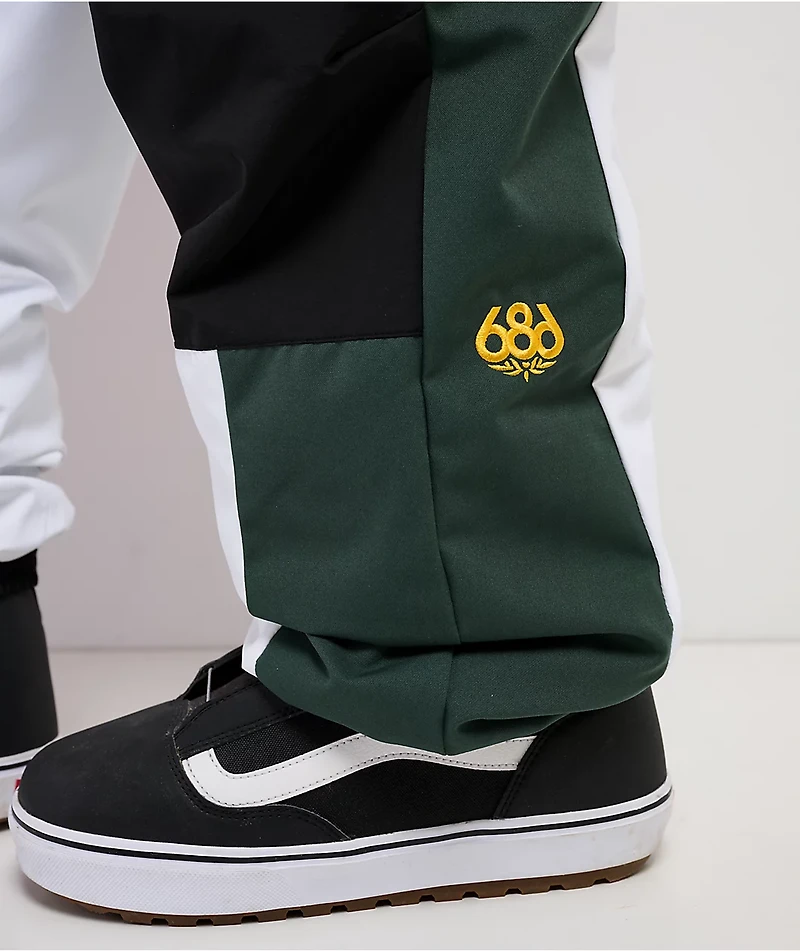 686 x AntiSocialSocialClub F1 White & Black 10K Snowboard Pants