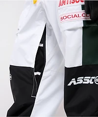 686 x AntiSocialSocialClub F1 White & Black 10K Snowboard Pants