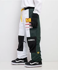 686 x AntiSocialSocialClub F1 White & Black 10K Snowboard Pants
