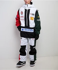 686 x AntiSocialSocialClub F1 White & Black 10K Snowboard Pants