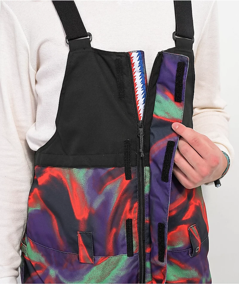 686 x Grateful Dead Frontier Tie Dye 10K Snowboard Bib Pants