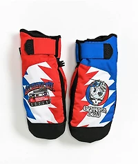 686 x Grateful Dead Primer Red & Blue 10K Snowboard Mittens