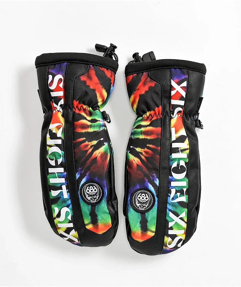 686 x Grateful Dead Team Tie Dye 10K Snowboard Mittens