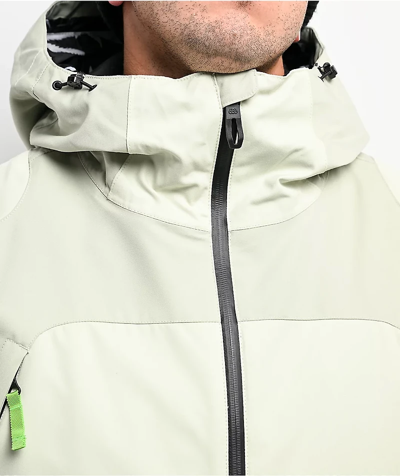 686 x HUF Double H Green Colorblock 10K Snowboard Jacket