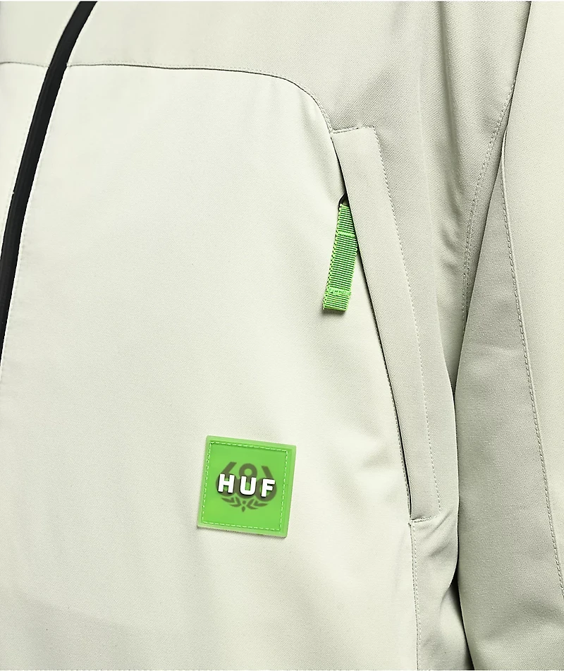 686 x HUF Double H Green Colorblock 10K Snowboard Jacket