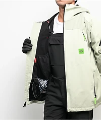 686 x HUF Double H Green Colorblock 10K Snowboard Jacket