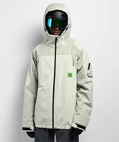 686 x HUF Double H Green Colorblock 10K Snowboard Jacket