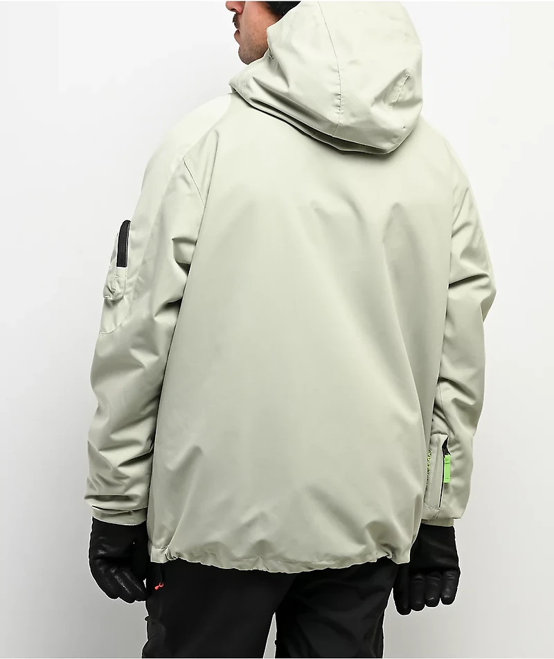 686 x HUF Double H Green Colorblock 10K Snowboard Jacket