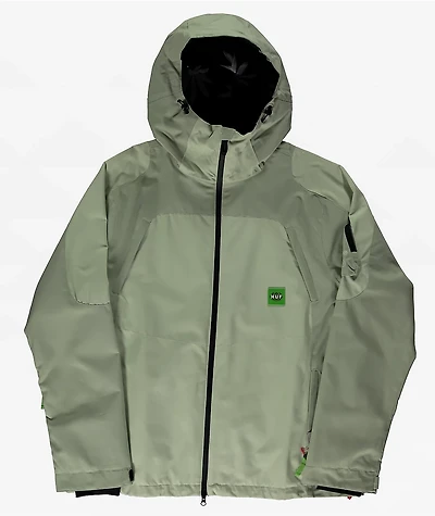 686 x HUF Double H Green Colorblock 10K Snowboard Jacket