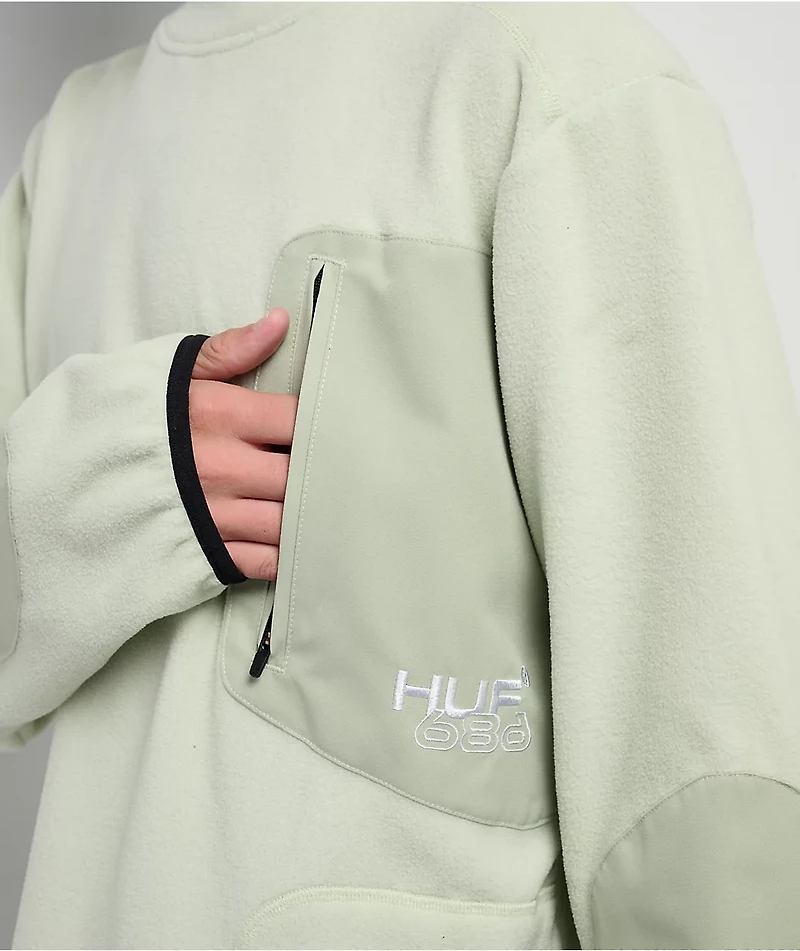 686 x HUF Fleece Green Crewneck Sweatshirt